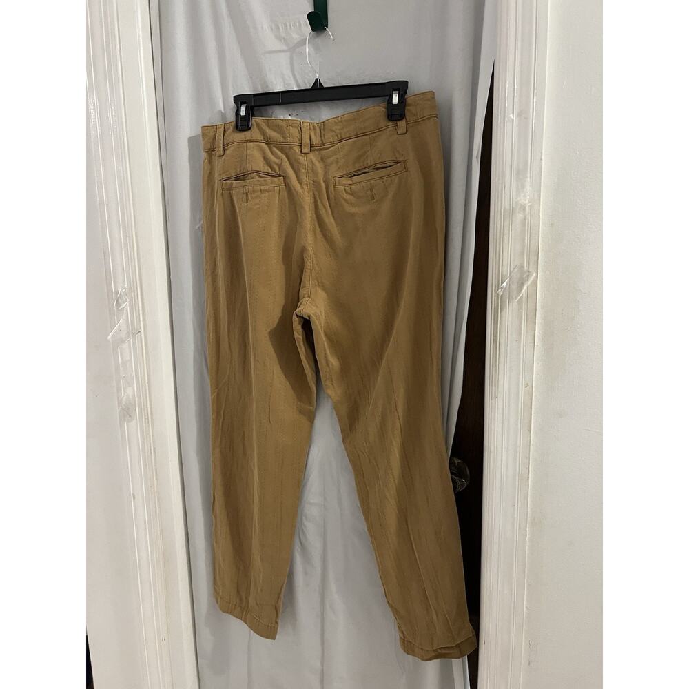 Anthropologie High Waist Pants Women's Size M Cedar Brown Tapered Leg - Picture 7 of 11